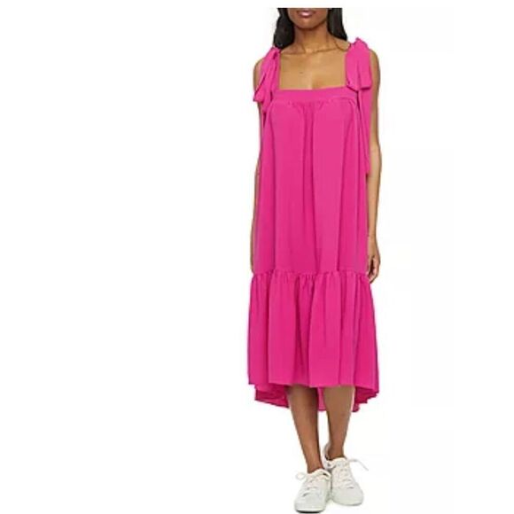 Hot Pink Maxi Dress - Picture 1 of 6